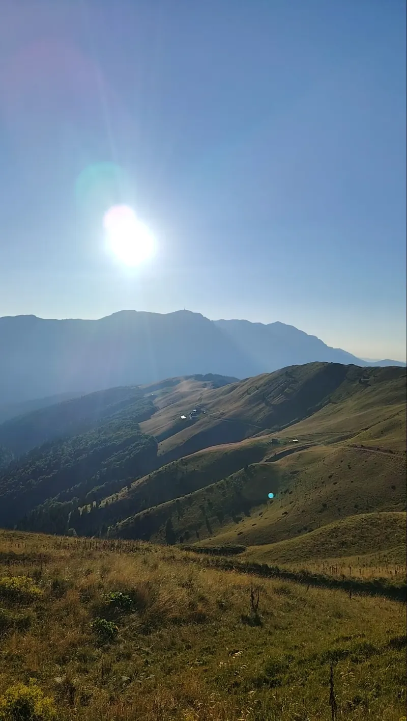 Panorama of the Bucegi Mountains seen from the Baiu Mountains