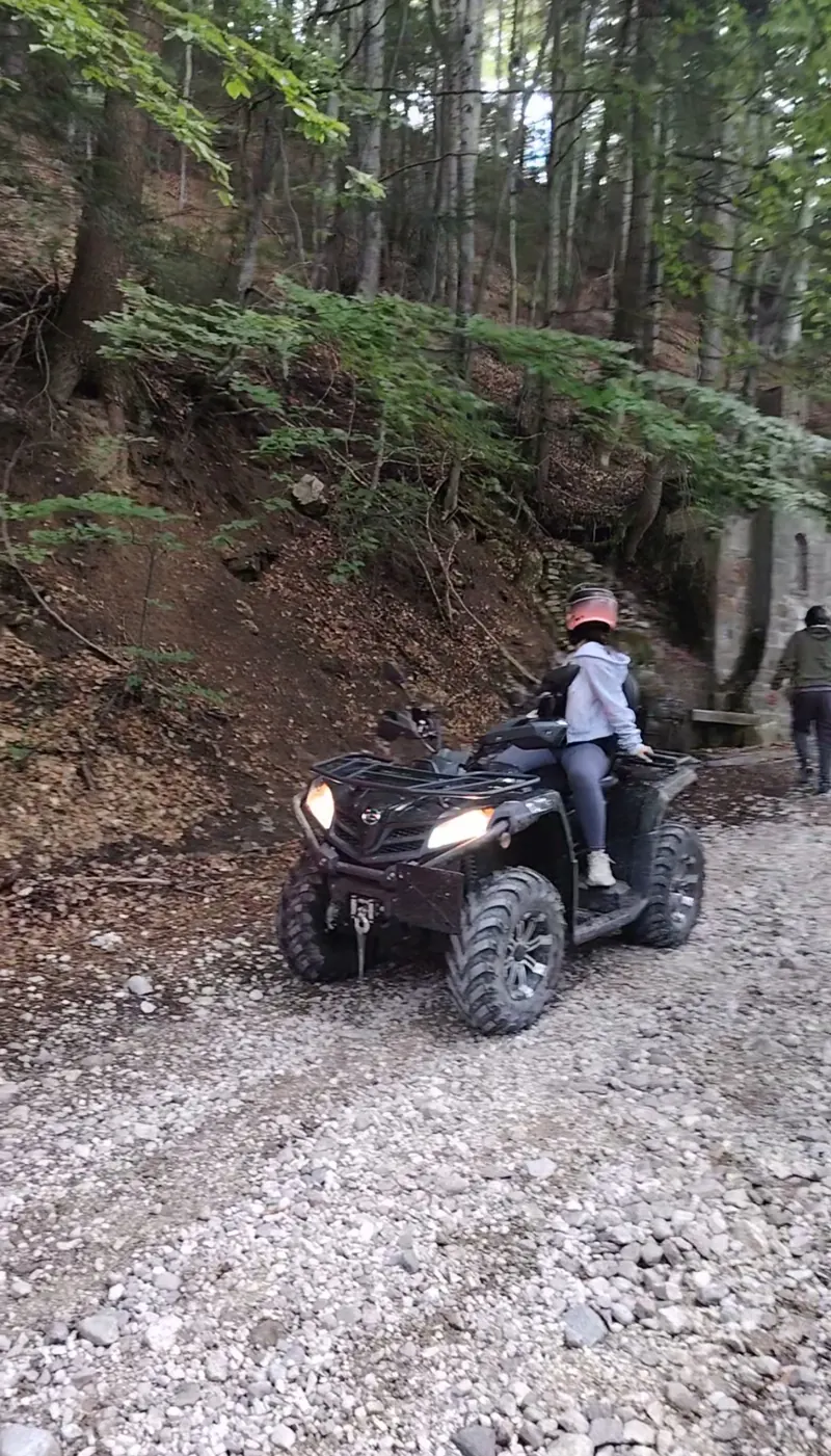 Guided ATV tour on Calea Codrului, the starting point towards the Ialomița Cave